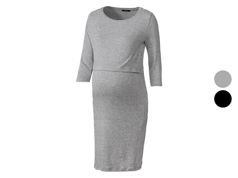 ESMARA® Damen Umstandskleid mit 3/4-Ärmeln, leger geschnitten