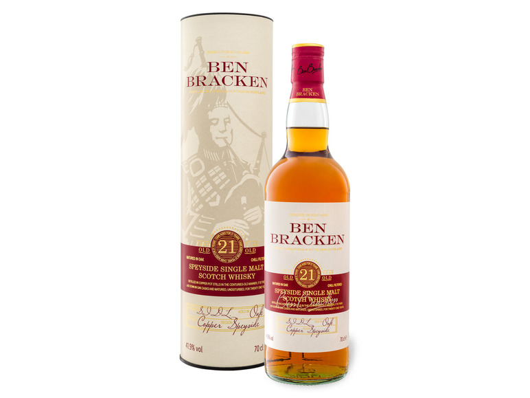BEN BRACKEN Speyside Single Malt Scotch Whisky 21 Jahre 41,9% Vol