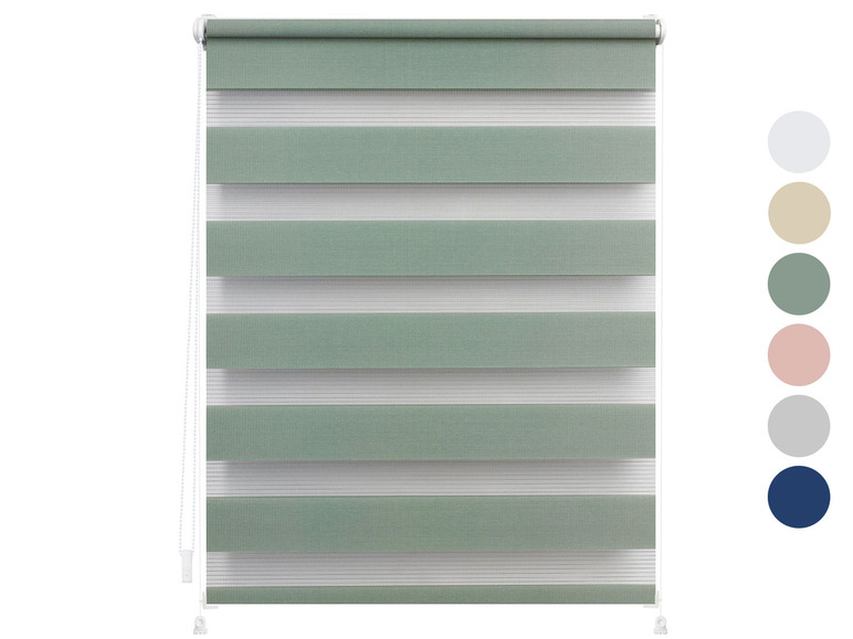LICHTBLICK Duo-Rollo Klemmfix, ohne Bohren, verspannt, blickdicht, ab 45 x 150 cm