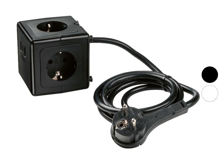 TRONIC® Steckdosenwürfel mit USB-Anschlüssen