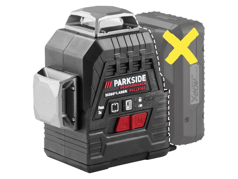 PARKSIDE PERFORMANCE® 20 V Akku-Kreuzlinienlaser »PKLLP 3360 A1 «, ohne Akku und Ladegerät