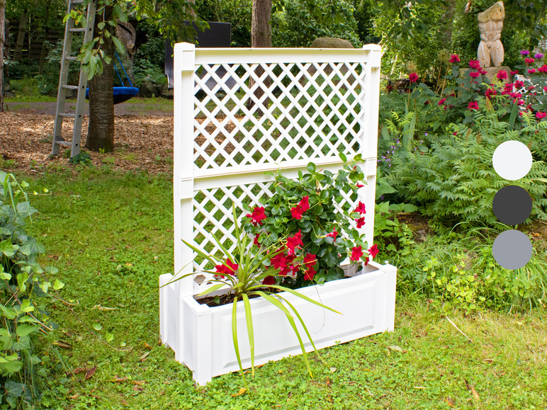 KHW Pflanzkasten mit Spalier zentral, L 100 cm, 110 Liter, Kunststoff