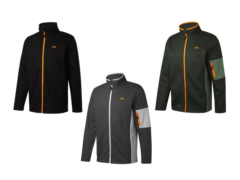 CRIVIT Herren Strickfleecejacke mit seitlichen Eingrifftaschen