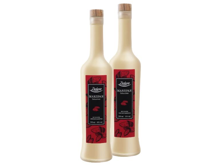 2 x 0,5-l-Flasche Spirituosenpaket Marzipan Sahnelikör 15% Vol