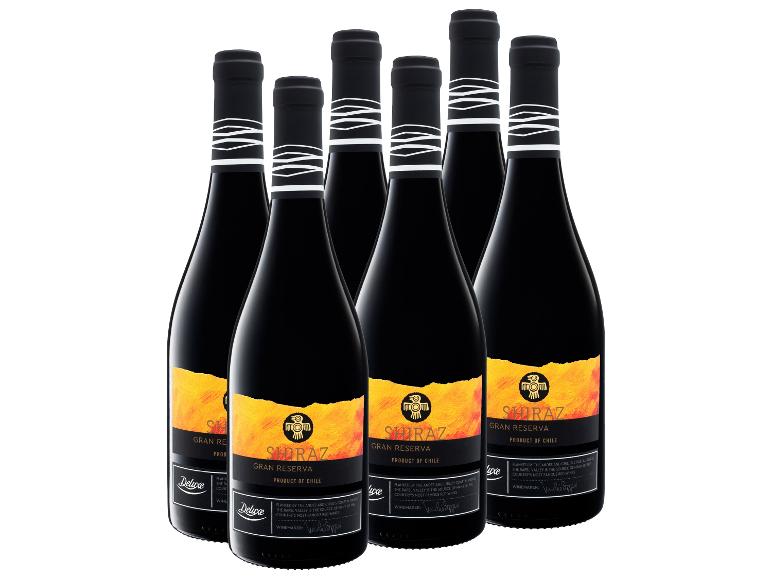 6 x 0,75-l-Flasche Weinpaket VIAJERO DELUXE Syrah Gran Reserva Valle del Rapel Chile trocken, Rotwein