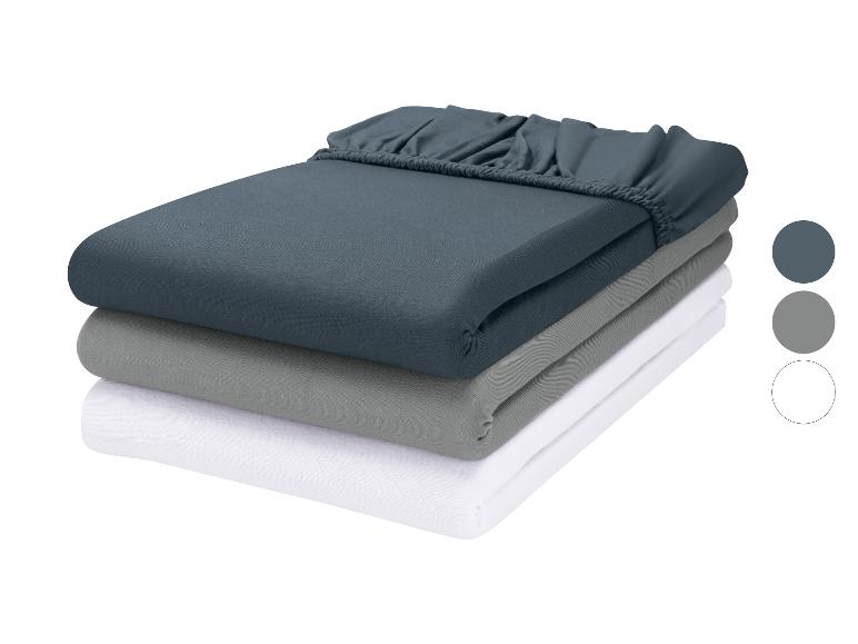 LIVARNO® Jersey-Spannbettlaken, 90-100 x 200 cm