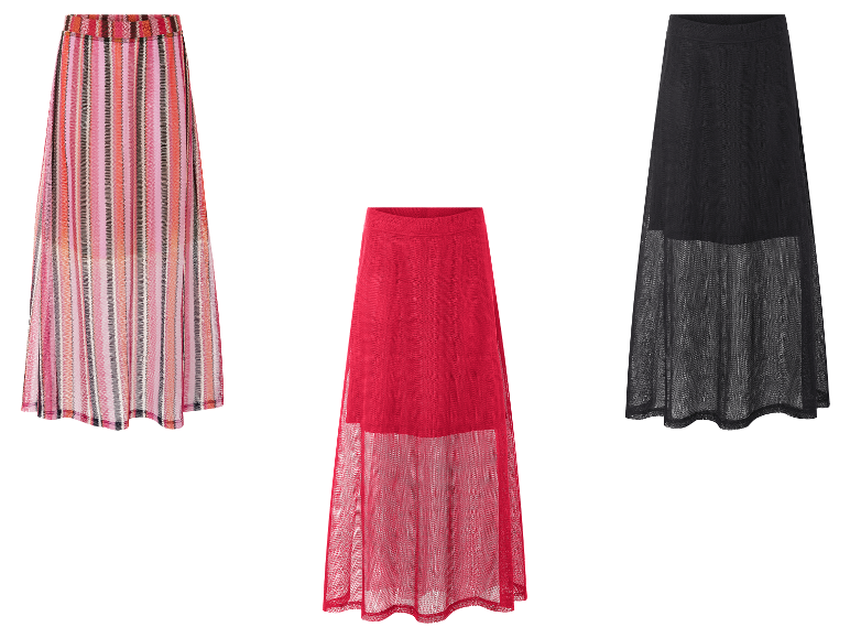 ESMARA® Damen Maxirock, mit blickdichtem Unterrock