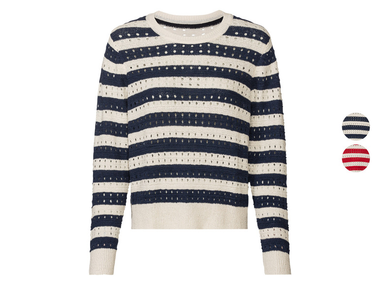 ESMARA® Damen Pullover in Strukturstreifen-Strick