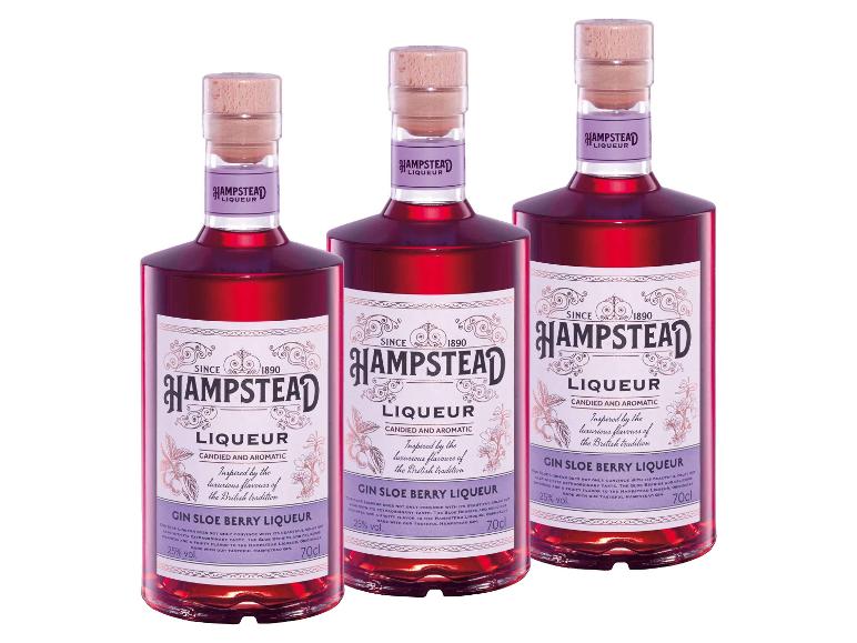 3 x 0,7-l-Flasche Spirituosenpaket Hampstead Gin Likör Sloe Berry 25% Vol