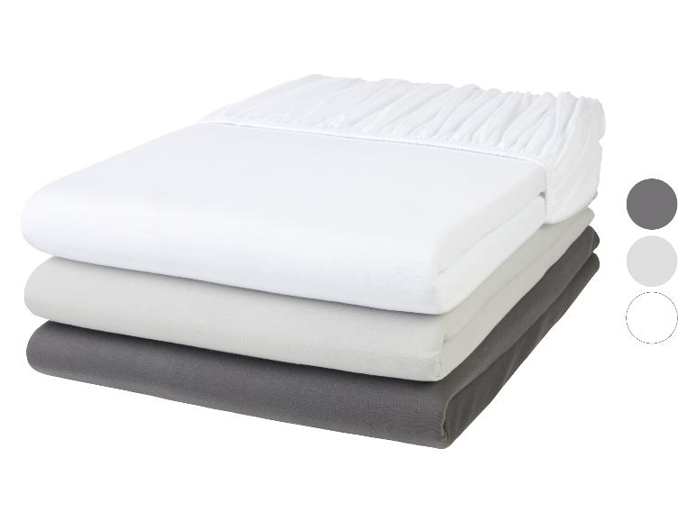LIVARNO HOME Spannbettlaken Jersey, 180-200 x 200 cm