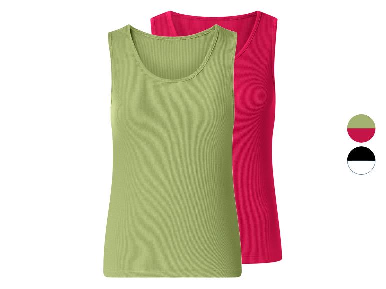 ESMARA® Damen Gerippte Tops, 2 Stück