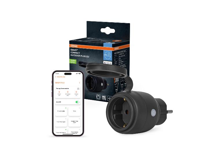 OSRAM Smart Wifi Matter Compact Outdoor Plug Schwarz