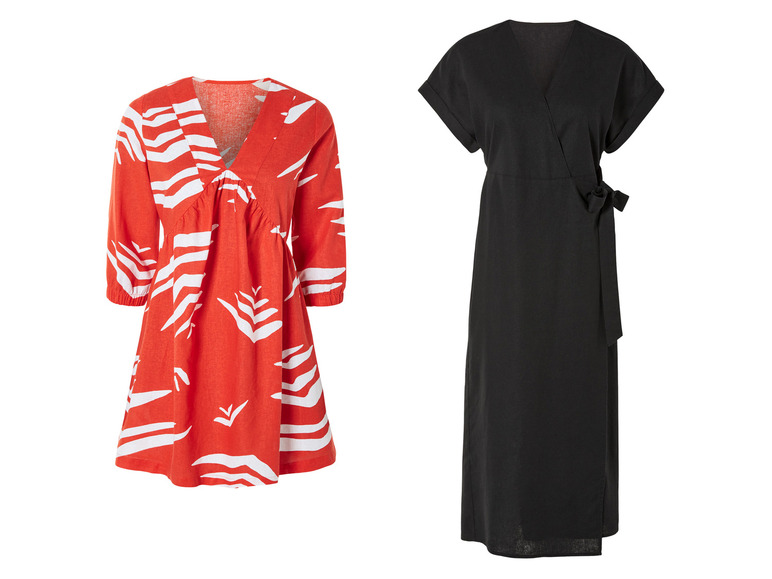ESMARA® Damen Kleid mit Leinen
