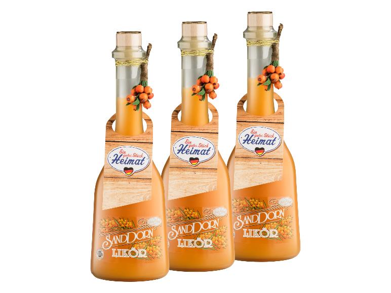 3 x 0,5-l-Flasche Spirituosenpaket Heiko Blume Sanddornlikör 15% Vol