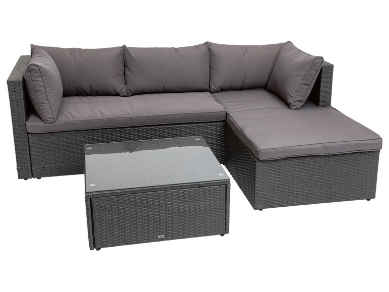 LIVARNO HOME Loungeecke mit Tisch, grau