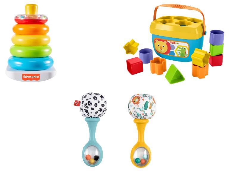 FISHER-PRICE Rumba Rasseln / Farbring Pyramide / Babys erste Bausteine