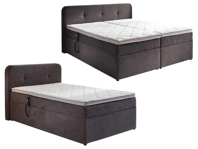 SUN GARDEN Boxspringbett »Hobart«, mit Kopfteil, Topper, Stauraum