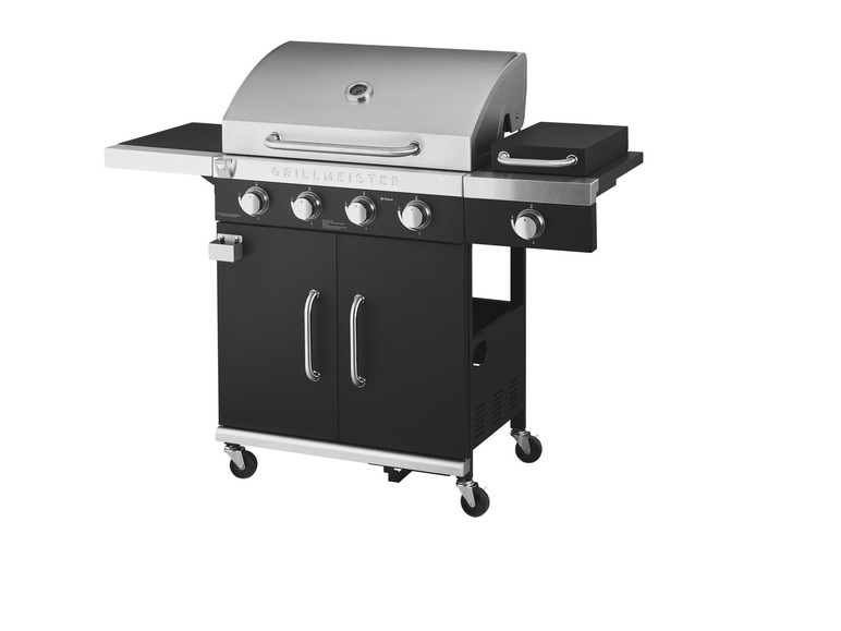 GRILLMEISTER Gasgrill, 4plus1 Brenner, 19,7 kW, mit 4 Garzonen