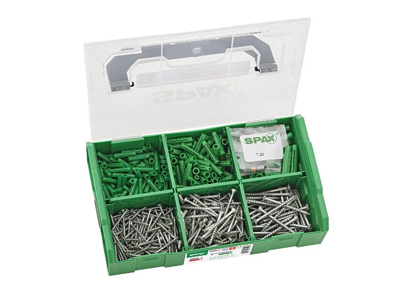 SPAX Dübel-Schrauben-Set »L-BOXX Mini«, 481-teilig mit 6 Abmessungen