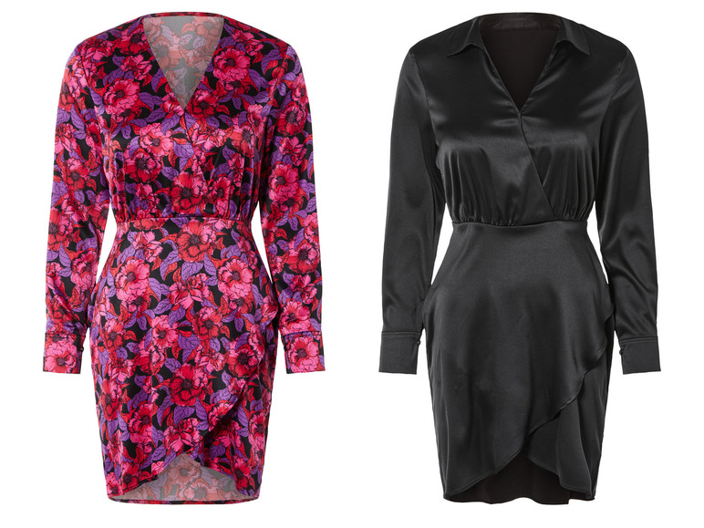 ESMARA® Damen Kleid, Wickeloptik mit Gummizug