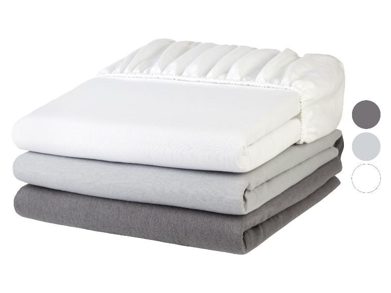LIVARNO HOME Feinbiber-Spannbettlaken, 140-160 x 200 cm