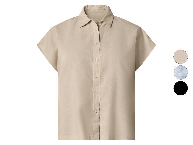 ESMARA® Damen Bluse mit Leinen