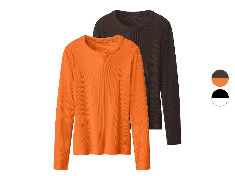 ESMARA® Damen Gerippte Langarmshirts, 2 Stück
