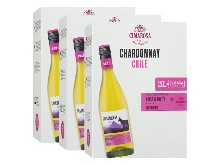 3 x 3-l-Bag-in-in-Box Weinpaket CIMAROSA Chardonnay Chile trocken, Weißwein