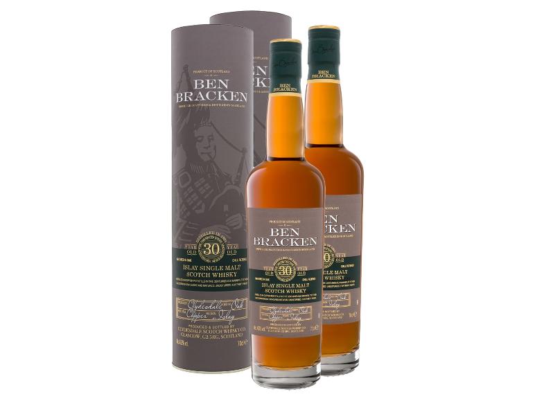 2 x 0,7-l-Flasche Spirituosenpaket BEN BRACKEN Islay Single Malt Scotch Whisky 30 Jahre 43% Vol