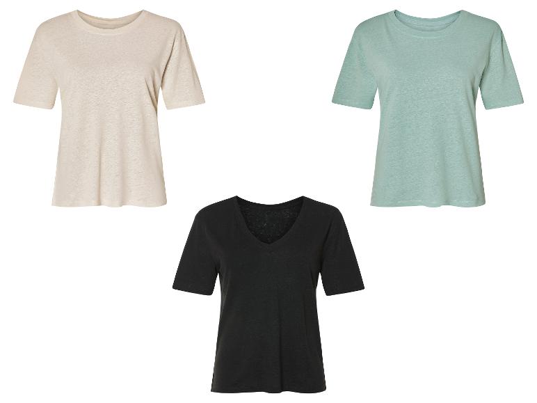 ESMARA® Damen T-Shirt mit Leinen