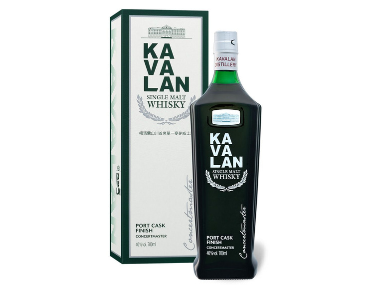 KAVALAN Concertmaster Single Malt Whisky Port Cask Finish mit Geschenkbox 40% Vol