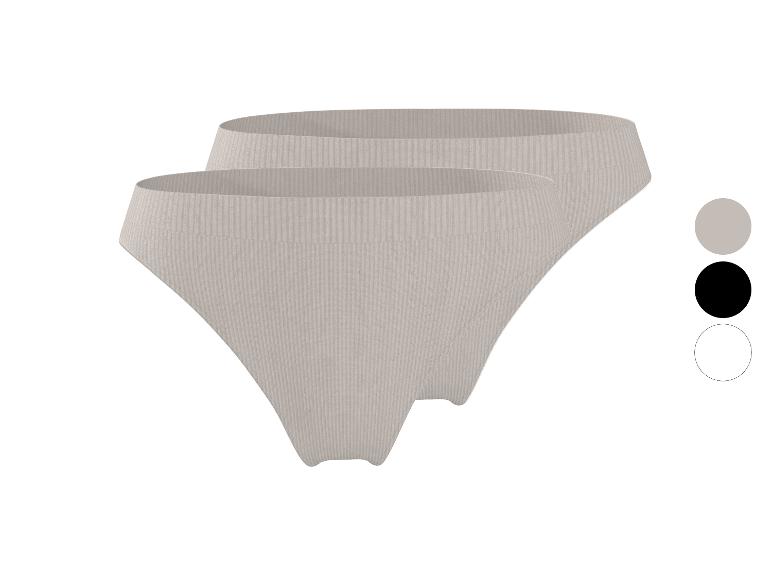 ESMARA® Damen Gerippte Minislips, 2 Stück