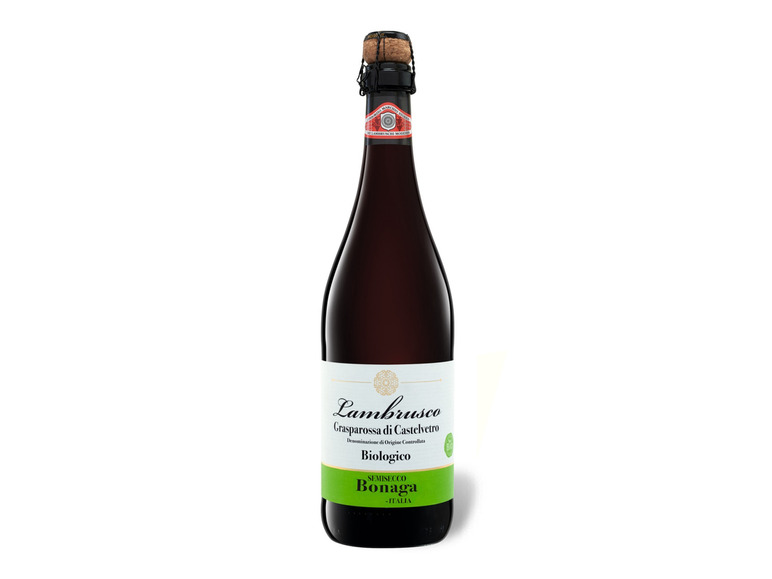VILLA BONAGA BIO Lambrusco Grasparossa di Castelvetro DOC halbtrocken, Perlwein 2023
