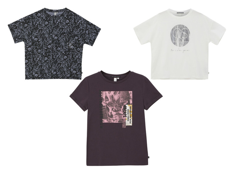 QS BY S.OLIVER Damen T-Shirt, mit verschiedenen Prints