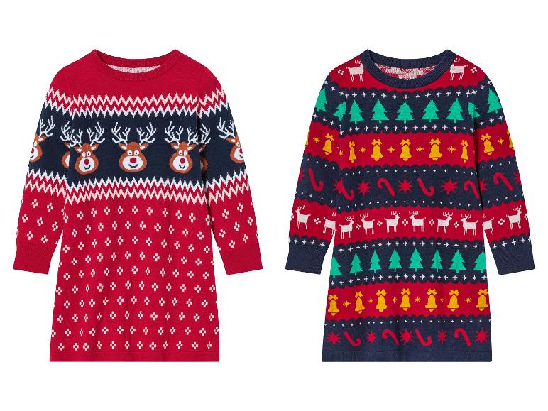 LUPILU® Kinder Strickkleid, mit weihnachtlichen Motiven
