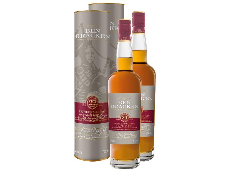 2 x 0,7-l-Flasche Spirituosenpaket BEN BRACKEN Speyside Single Malt Scotch Whisky 29 Jahre 40% Vol