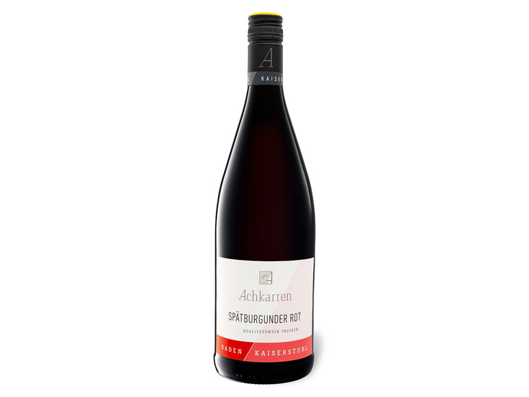 WINZERGENOSSENSCHAFT ACHKARREN Spätburgunder Kaiserstuhl QbA trocken, Literflasche, Rotwein 2023