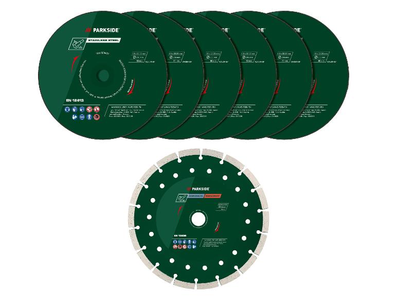 PARKSIDE® Edelstahl-Trennscheiben-Set; Diamant-Trennscheibe