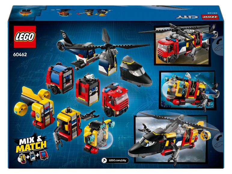 LEGO® CITY 60462 Helicopter, Fire Truck & Submarine Remix