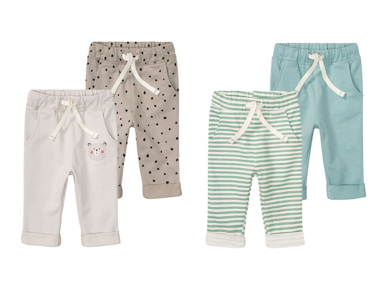 LUPILU® Baby Jogginghose, 2 Stück, aus reiner Baumwolle