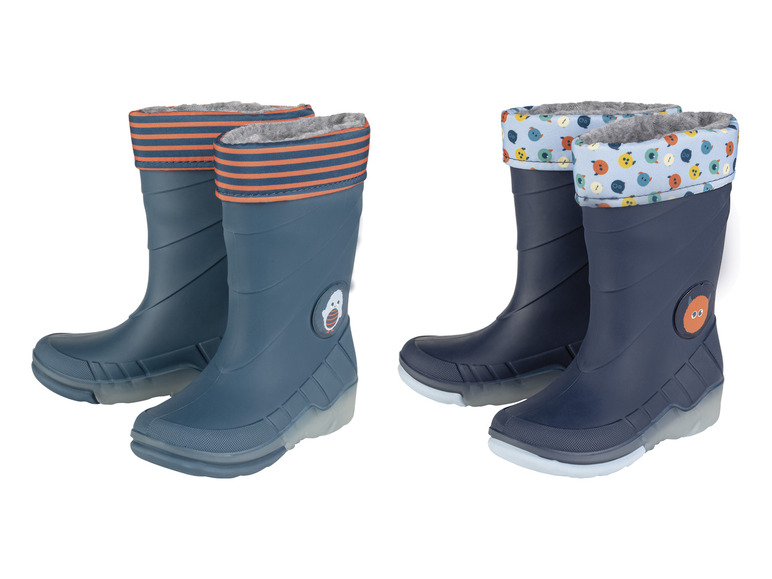 LUPILU® Kinder Blinkregenstiefel mit weichem Warmfutter
