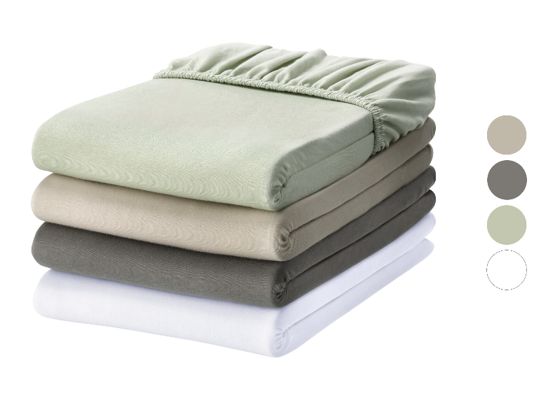 LIVARNO HOME Jersey-Spannbettlaken, 140-160 x 200 cm