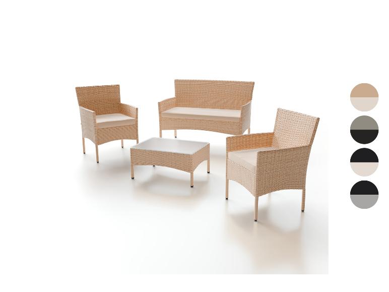 JUSKYS Polyrattan Gartenmöbel Sitzgruppe »Fort Myers«, 4-teilig