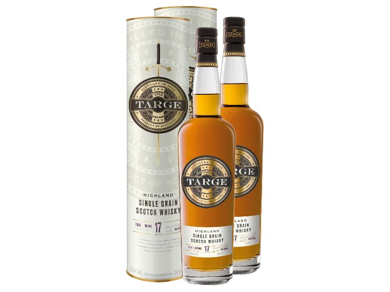 2 x 0,7-l-Flasche Whiskypaket The Targe Highland Single Grain Scotch Whisky 17 Jahre mit Geschenkbox 44% Vol