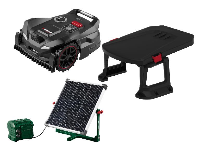 PARKSIDE® Mähroboter-Komplettset: Solar-Ladestation, PPAMR 1250 A1 mit Kamera & Garage