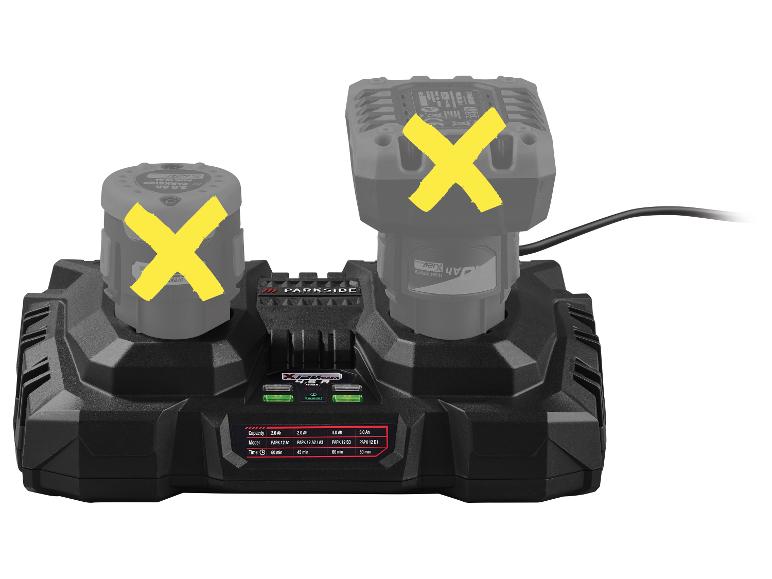 PARKSIDE® 12 V / 2 x 4,5 A / Doppel-Ladegerät »PDSLK 12 B2«, ohne Akkus