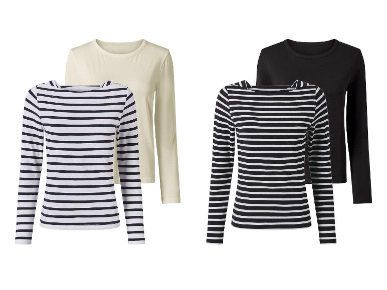 ESMARA® Damen Langarmshirts, 2 Stück