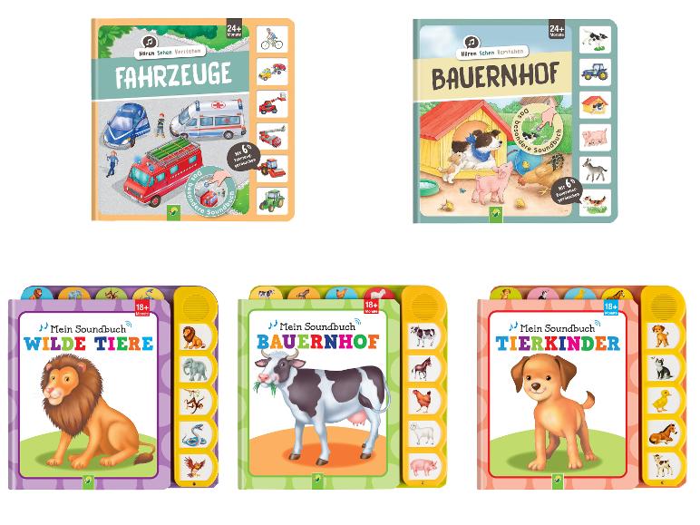 Kleinkinder Soundbücher mit 5-6 Sounds