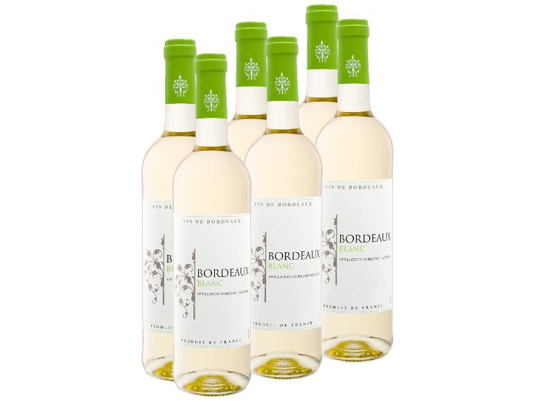 6 x 0,75-l-Flasche Weinpaket Bordeaux Blanc AOP trocken, Weißwein