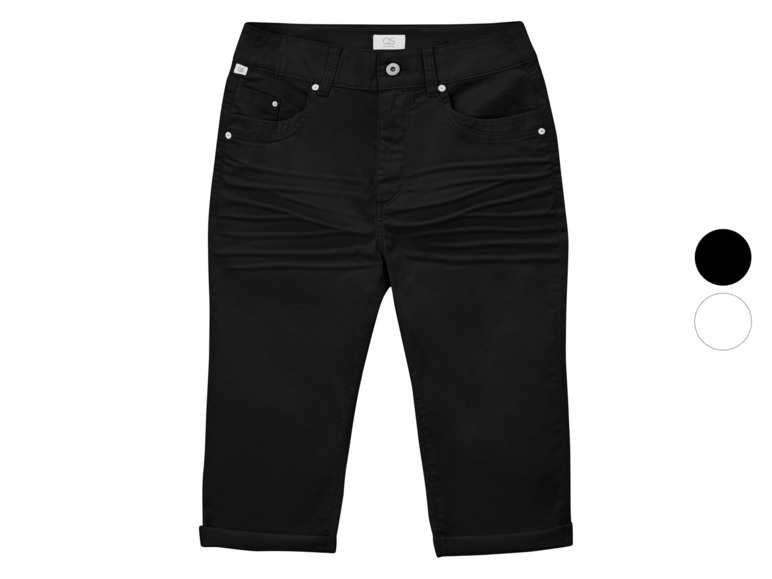 QS BY S.OLIVER Damen Caprihose, mit hohem Baumwollanteil